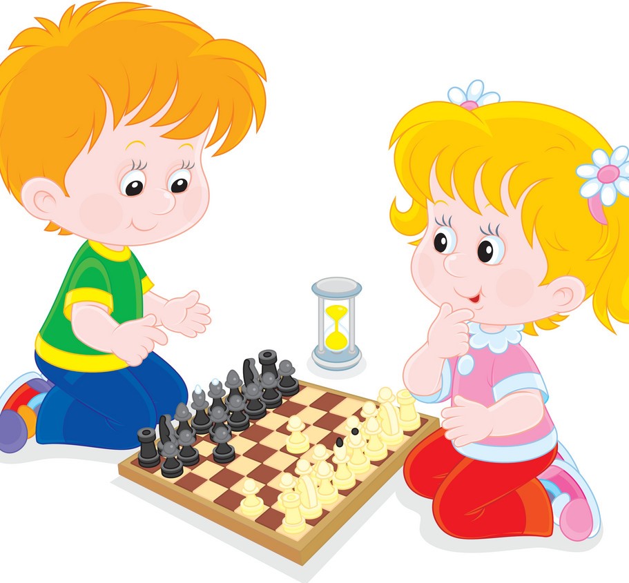 children playing chess